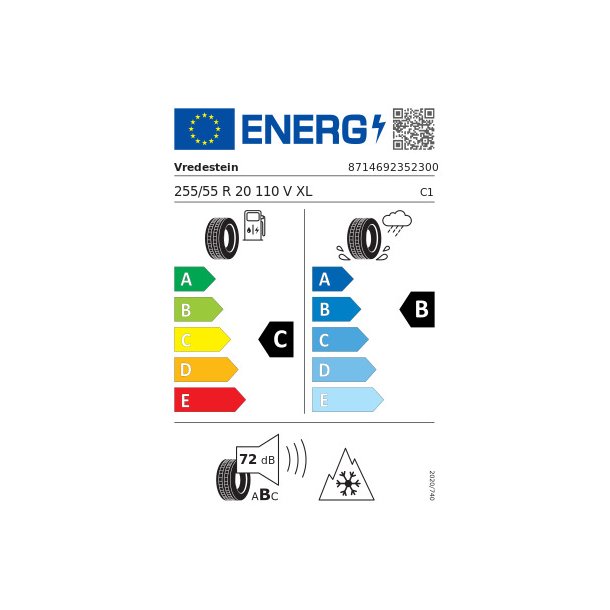 VREDESTEIN Vinterd&aelig;k 255/55R20 Wintrac Pro