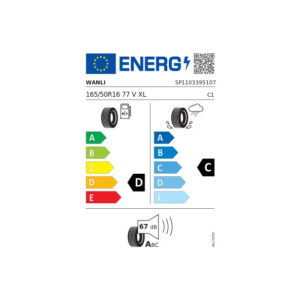 WANLI Sommerd&aelig;k 165/50R16 SP026
