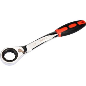 YATO YT-02386 Forskudt Ringn&oslash;gle med Skralde, 27mm