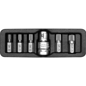 YATO YT-0414 Spline Bitss&aelig;t, 6 Dele