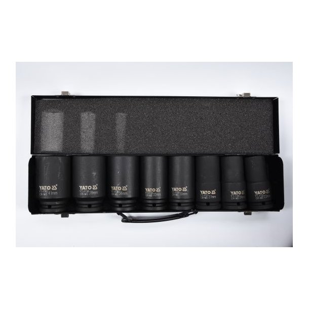 YATO YT-1155 Langt Slagtoppes�t, 3/4", 8 Dele