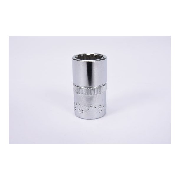 YATO YT-1467 Skralden&oslash;gleindsats, 12-kant Spline, 1/2", 15 mm