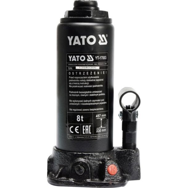 Yato YT-17003 Hydraulisk Flaskedonkraft 8T 230-457 mm