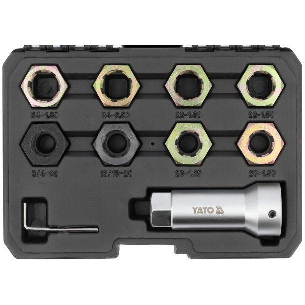 YATO Gevindreparationss&aelig;t til Drivaksler YT-17605, 10 Dele