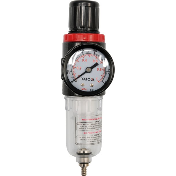 YATO Trykregulator med Filter og Manometer 1/4" YT-2382