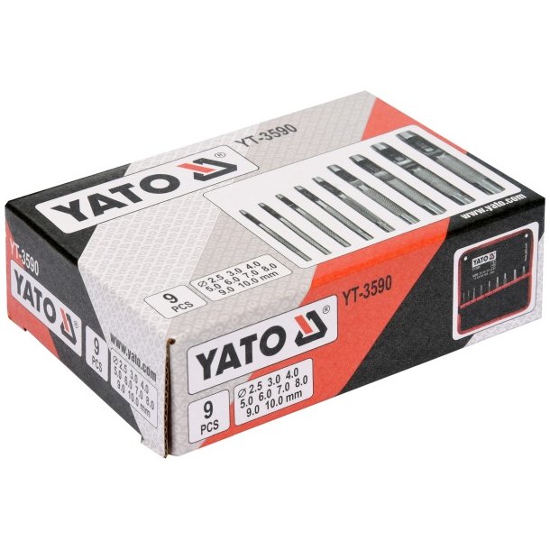 YATO Hulpibesats YT-3590, 9 Dele, 2,5-10 mm