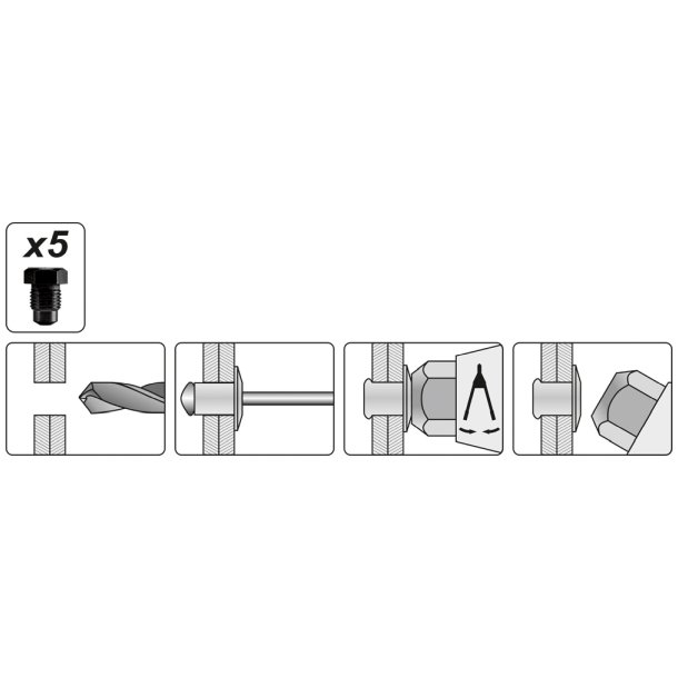 YATO Kraftnittetang YT-3609, 3,2-6,4 mm, 330 mm