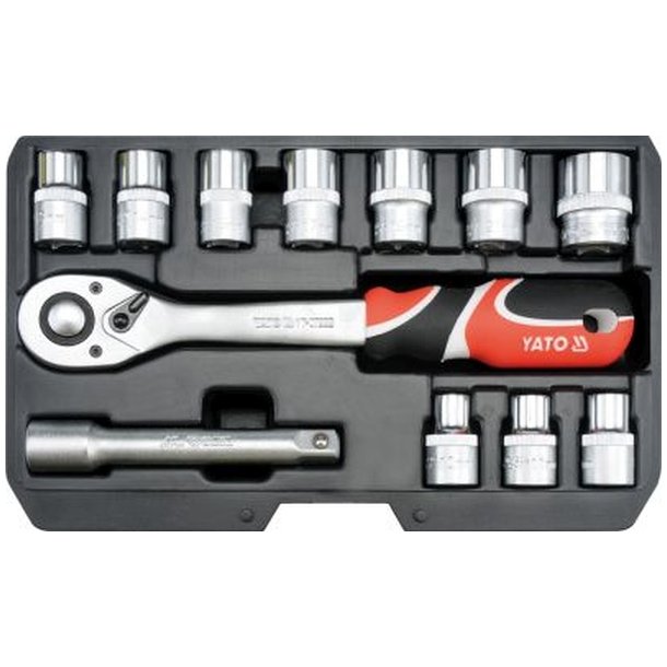 YATO V&aelig;rkt&oslash;jss&aelig;t YT-38671, 1/2", 12 Dele