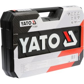 YATO V&aelig;rkt&oslash;jss&aelig;t YT-38881, 129 Dele, 1/4