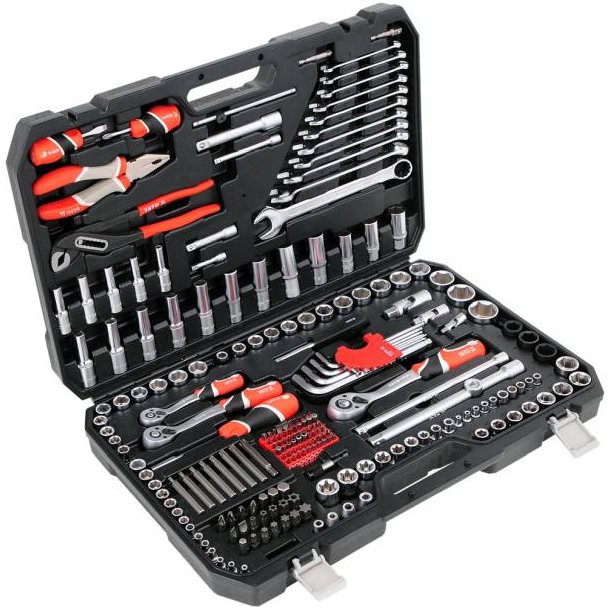 Yato V&aelig;rkt&oslash;jss&aelig;t YT-38941, 225 Dele, 1/4", 3/8", 1/2"