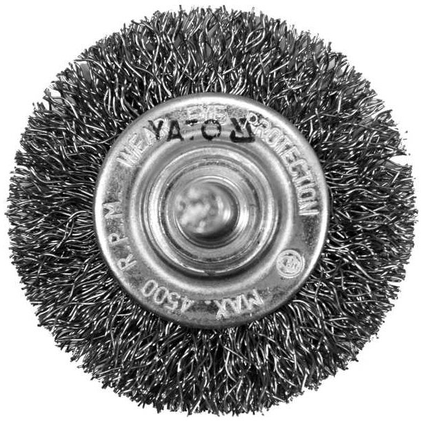 YATO Skiveb&oslash;rste med Skaft, Inox, 50 mm