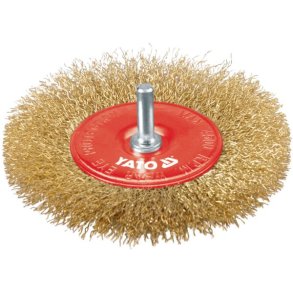 YATO Messingbelagt Skiveb&oslash;rste 100 mm med 6 mm Skaft YT-4757