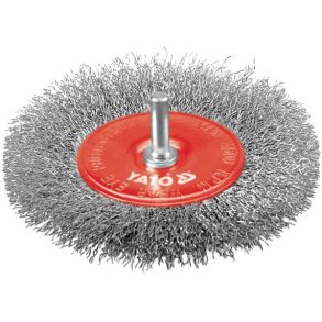 Yato YT-4758 Skiveb&oslash;rste, 100 mm, Rustfri St&aring;l, Med Skaft