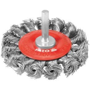 YATO Skiveb&oslash;rste YT-4759, 75 mm, Flettet St&aring;ltr&aring;d