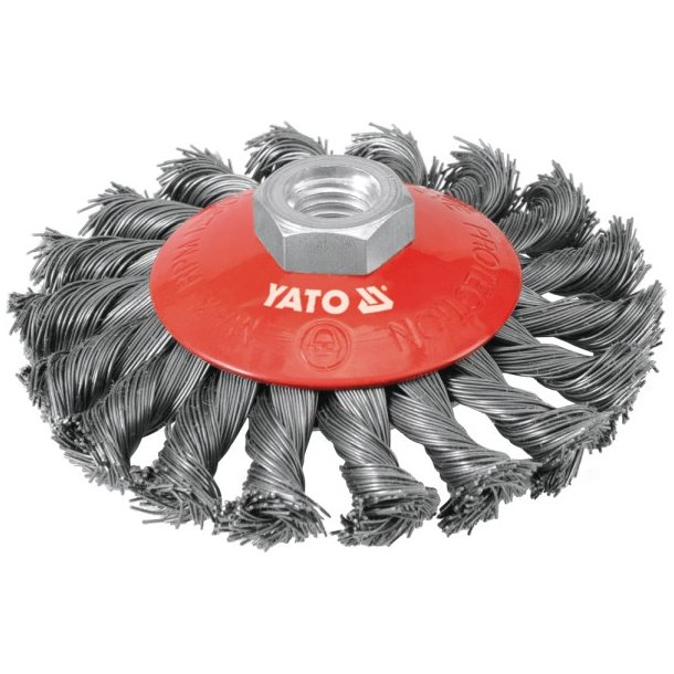 YATO Skiveb&oslash;rste 100mm M14, Snoet Tr&aring;d