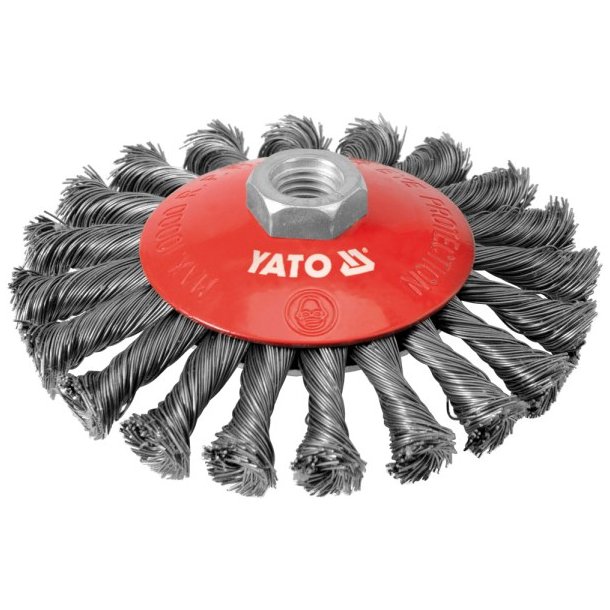 YATO Skiveb&oslash;rste YT-4764, 125 mm, M14, Rustfri St&aring;l