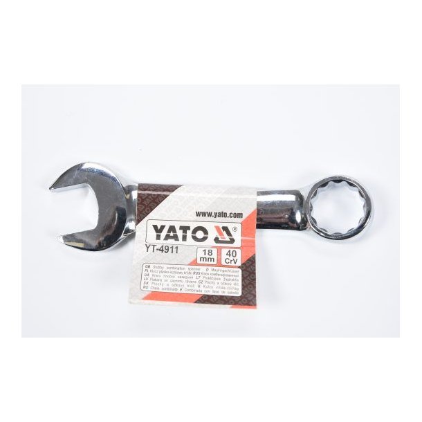 YATO Kort Ringgaffeln&oslash;gle 18 mm