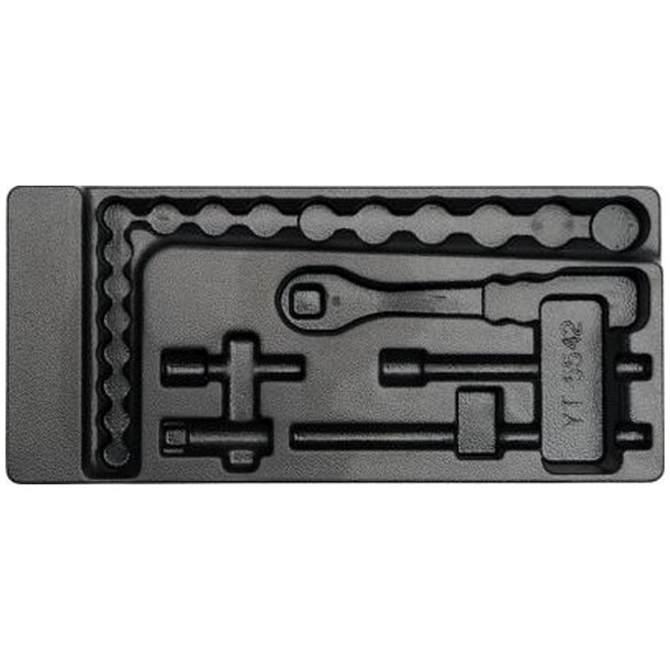 YATO YT-5542 V&aelig;rkt&oslash;jss&aelig;t i Skuffeindl&aelig;g, 3/8", 22 Dele