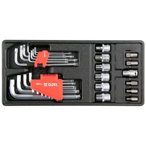 YATO YT-55451 Skuffeindl&aelig;g med HEX og TORX Toppe, 31 Dele