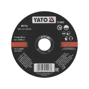 Yato Metalsk�reskive YT-5923, 125 x 1,2 x 22 mm