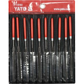 YATO N&aring;lefiles&aelig;t YT-6163, 10 Dele, 140 mm