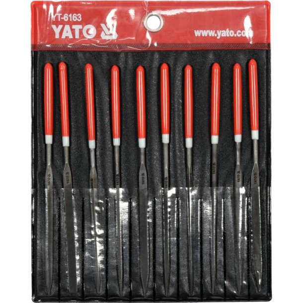 YATO N&aring;lefiles&aelig;t YT-6163, 10 Dele, 140 mm