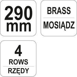 Yato St&aring;lb&oslash;rste YT-6345 med Messingtr&aring;d, 4 R&aelig;kker og Skraber