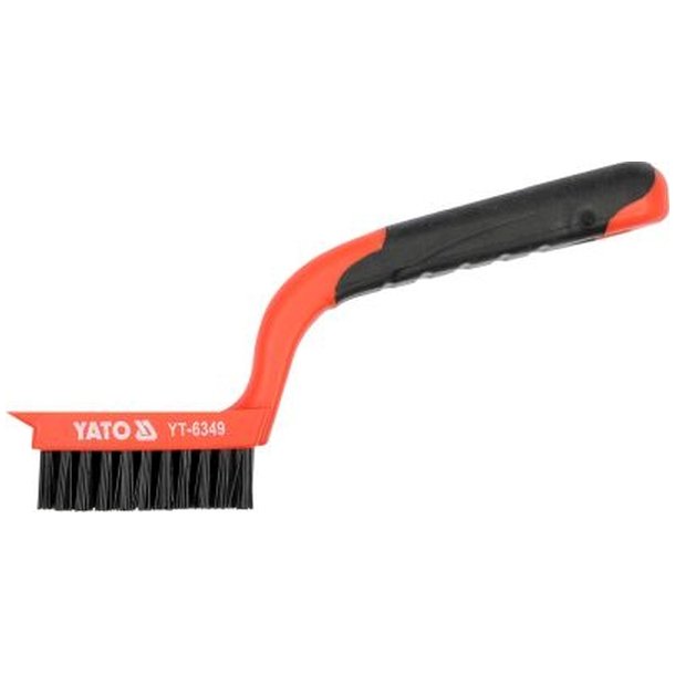 YATO Nylonb�rste YT-6349 med Skraber, 4 R�kker
