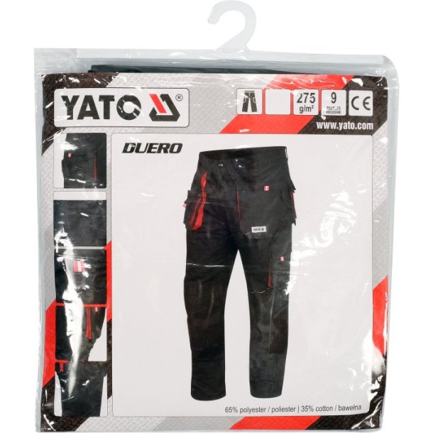 YATO DUERO Arbejdsbukser, Sort, St�rrelse M
