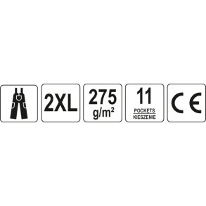 YATO YT-8034 Arbejdssm&aelig;kbukser, Str, XXL