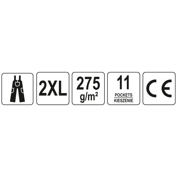 YATO YT-8034 Arbejdssm&aelig;kbukser, Str, XXL