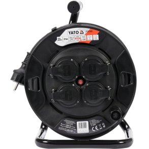Yato Kabeltromle YT-81052, 20 m, 3x1,5 mm�, 4 Udtag