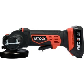 YATO YT-82826 Vinkelsliber 18V 125 mm, S&aelig;t med 2,0Ah Batteri og Oplader