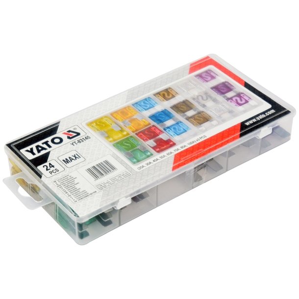 YATO YT-83140 MAXI Sikringss&aelig;t, 24 stk,, 20-100A