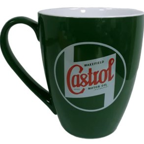 Ceramic Mug Green Castrol 1946 Logo