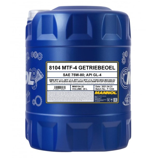 Mannol Vxelldsolja MTF-4 75W80 GL4 - 20L