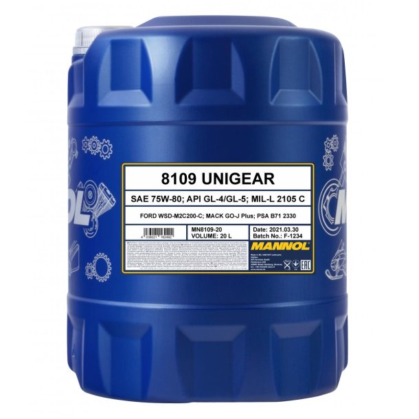 Mannol Vxelldsolja Unigear 75W80 GL4/GL5 - 20L