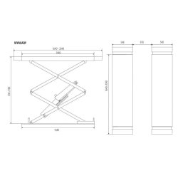Dobbelt sakselift 3t okg-3000nf 400v