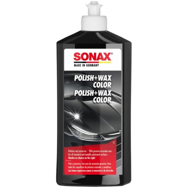 SONAX Polish &amp; Wax Color Svart 500ml